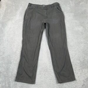 Carhartt Rugged Flex Relaxed Fit Canvas Work Pants Charcoal Outdoor Grey 36x32